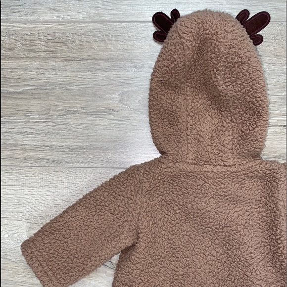 Carter’s Reindeer Zip Bunting Newborn Reindeer Pram Newborn Holiday Bunting - Picture 14 of 14